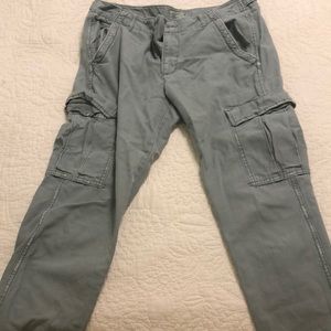 Navy Green Cargo Pants